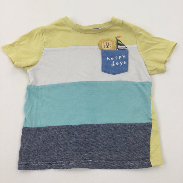 'Happy Days' Colour Block T-Shirt - Boys 18-24 Months