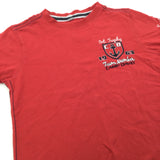 'Camp David' Red T-Shirt - Boys 5-6 Years
