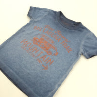 'Big Laguna Trail Mountain' Campervan Blue Wash T-Shirt - Boys 18-24 Months