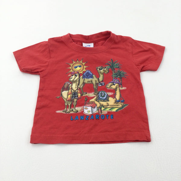 'Lanzarote' Camels Red T-Shirt - Boys 12-18 Months