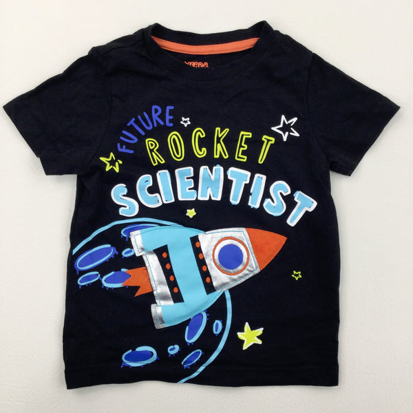 'Future Rocket Scientist' Black T-Shirt - Boys 18-24 Months