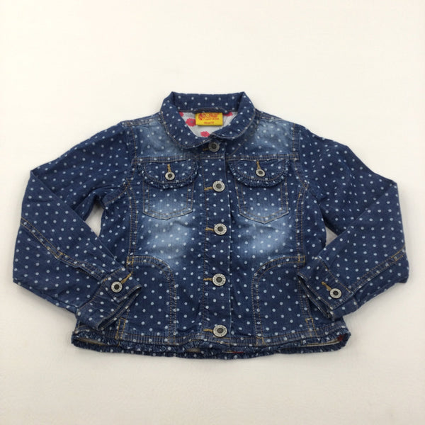 Steiff Bear Spotty Denim Effect Lightweight Cotton Jacket/Shirt - Girls 3 Years