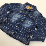 Steiff Bear Spotty Denim Effect Lightweight Cotton Jacket/Shirt - Girls 3 Years