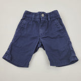 Navy Shorts With Adjustable Waist - Boys 2-3 Years