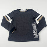 'Downloading…' Charcoal, White & Beige Long Sleeve Top - Boys 11 Years