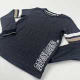 'Downloading…' Charcoal, White & Beige Long Sleeve Top - Boys 11 Years