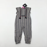 **NEW** Black Striped Jumpsuit - Girls 12-18 Months