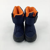 Navy Lined Waterproof Boots - Size 8C