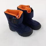 Navy Lined Waterproof Boots - Size 8C