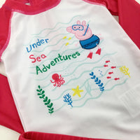**NEW** 'Under Sea Adventures' Peppa Pig Pink Beach Suit - Girls 12-18 Months