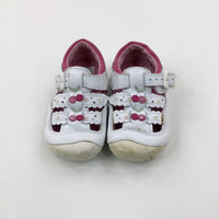 Cherries White Baby Shoes - Size 0