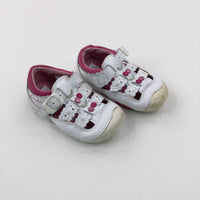 Cherries White Baby Shoes - Size 0