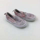 Glittery Pink Canvas Shoes - Size 9