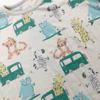 Animals & Buses Cream T-Shirt - Boys 18-24 Months