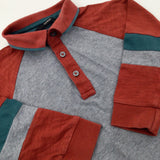 Grey & Red Rugby Shirt - Boys 18-24 Months