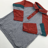 Grey & Red Rugby Shirt - Boys 18-24 Months