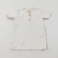 Cream Cotton T-Shirt - Boys 2-3 Years