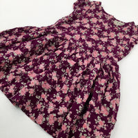 Flowers Purple Dress - Girls 18-24 Months