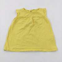 Patterned Embroidered Yellow T-Shirt - Girls 18-24 Months
