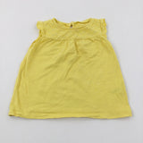Patterned Embroidered Yellow T-Shirt - Girls 18-24 Months