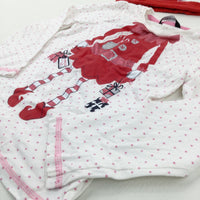 'Mummy's Little Elf' Hearts Glittery White Long Sleeve Top & Headband - Girls 4-5 Years