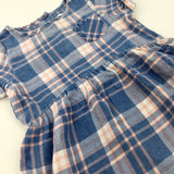 Light Blue & Pink Tartan Dress - Girls 2-3 Years