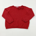 Sparkly Red Knitted Jumper - Girls 2-3 Years