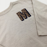 'M' Cream Long Sleeve Top - Boys 3-4 Years