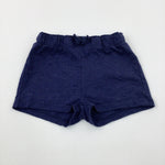 Navy Jersey Shorts - Girls 18-24 Months