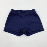 Navy Jersey Shorts - Girls 18-24 Months
