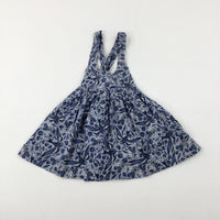 Birds Blue Dress - Girls 18-24 Months