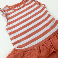 Orange Striped Dress  - Girls 18-24 Months