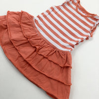 Orange Striped Dress  - Girls 18-24 Months