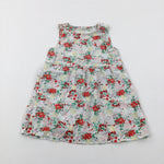 Flowers White Dress - Girls 18-24 Months