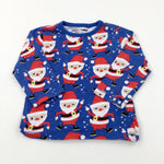 Father Christmas Blue Long Sleeve Top - Boys 2-3 Years