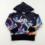 **NEW** 'Hype' Colourful Black Hoodie - Boys 3-4 Years