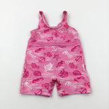 Seahorses Pink Swim Suit - Girls 18-24 Months