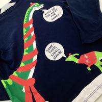 'What Do You Want For Xmas?' Dinosaurs Navy Long Sleeve Top - Boys 3-4 Years