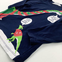 'What Do You Want For Xmas?' Dinosaurs Navy Long Sleeve Top - Boys 3-4 Years