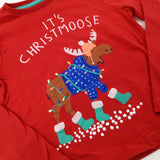 'It's Christmoose' Decorative Moose Red Long Sleeve Top - Boys/Girls 4-5 Years