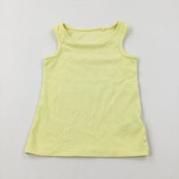 Textured Yellow Vest Top - Girls 3-4 Years