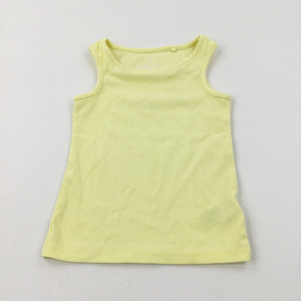 Textured Yellow Vest Top - Girls 3-4 Years