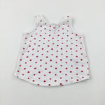 Stars White & Red Vest Top - Girls 18-24 Months