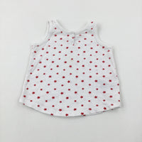 Stars White & Red Vest Top - Girls 18-24 Months