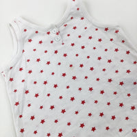 Stars White & Red Vest Top - Girls 18-24 Months