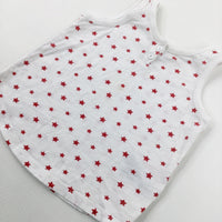 Stars White & Red Vest Top - Girls 18-24 Months