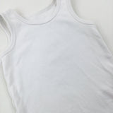 White Cotton Vest - Boys 2-3 Years