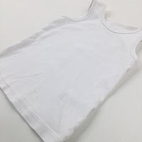 White Cotton Vest - Boys 2-3 Years