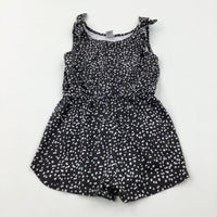 Patterned Charcoal Grey Jersey Playsuit - Girls 3-4 Years