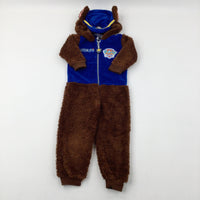 'Paw Patrol' Fluffy Navy & White Onesie - Boys 2-3 Years